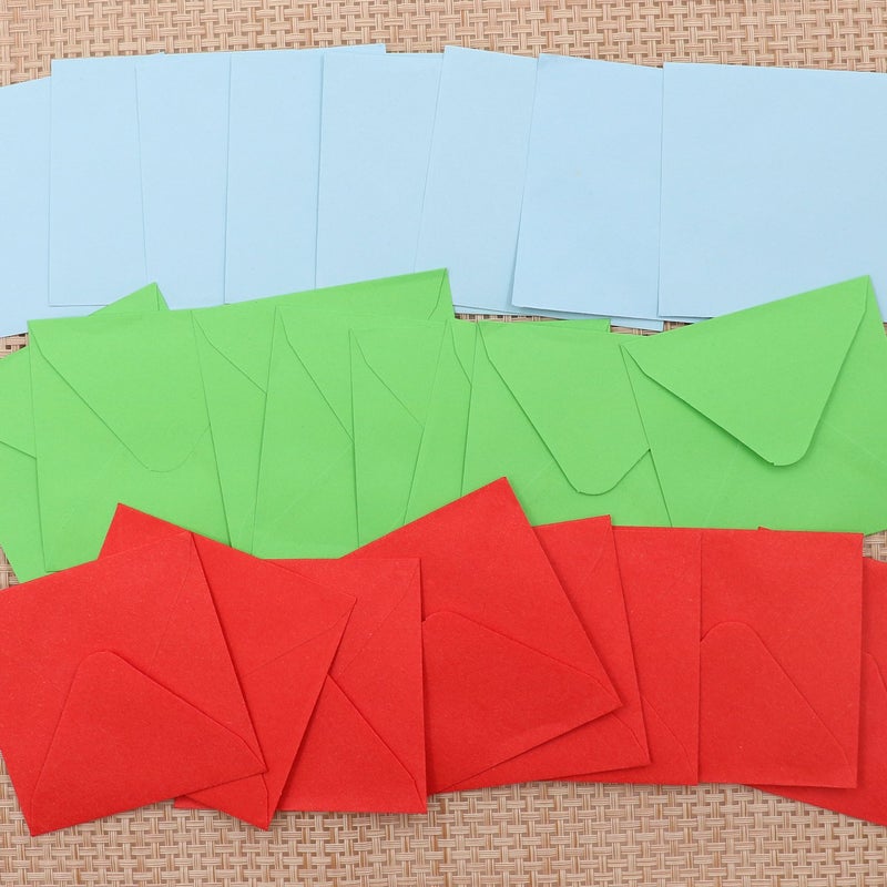 Rayker 24 Pack RQKER Mini Christmas Greeting Cards & Envelopes, Cute Stweety Small Size 3â€œ x 3" Merry Christmas Greeting Cards Festival Colors (Pack of 24) - Image 3